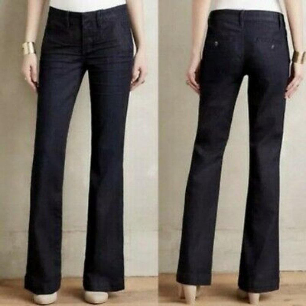 Pilcro Dark Wash Flare Trouser Jean